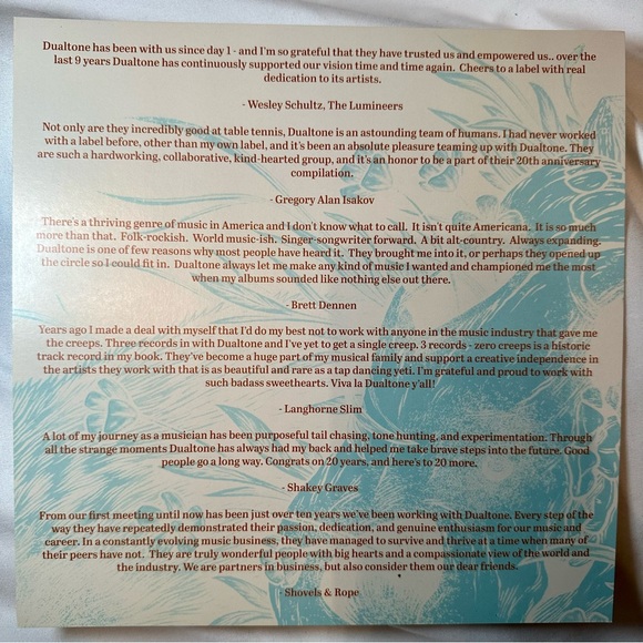 Amerikinda: 20 years of Dualtone NIP double vinyl - Picture 5 of 7